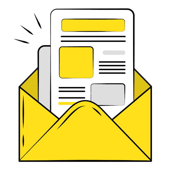 Opening an email newsletter